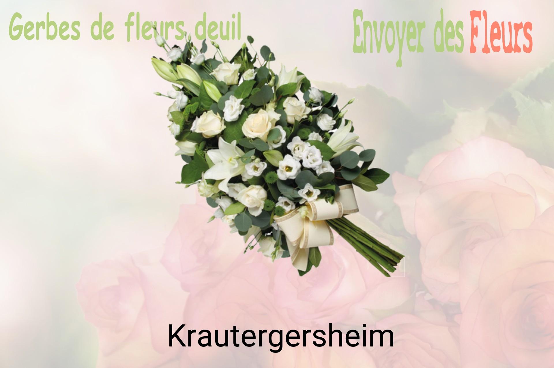 Gerbe de fleurs de deuil livrée à Krautergersheim